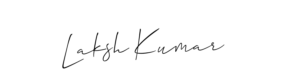 Similarly Allison_Script is the best handwritten signature design. Signature creator online .You can use it as an online autograph creator for name Laksh Kumar. Laksh Kumar signature style 2 images and pictures png