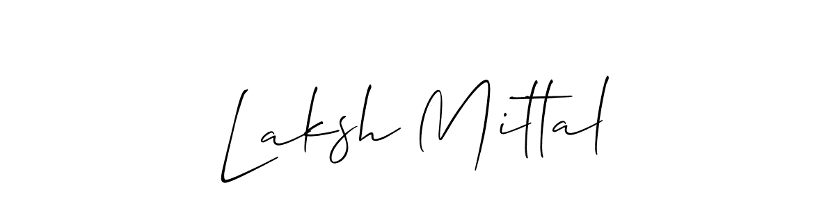 Use a signature maker to create a handwritten signature online. With this signature software, you can design (Allison_Script) your own signature for name Laksh Mittal. Laksh Mittal signature style 2 images and pictures png