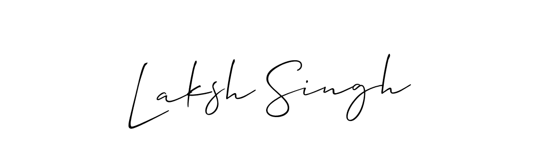 How to make Laksh Singh name signature. Use Allison_Script style for creating short signs online. This is the latest handwritten sign. Laksh Singh signature style 2 images and pictures png