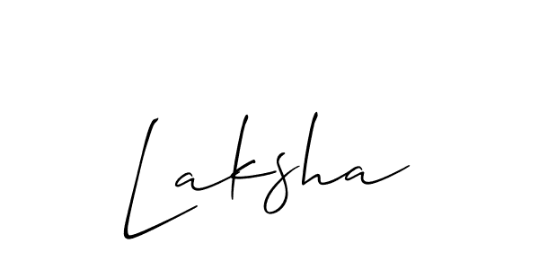 Also You can easily find your signature by using the search form. We will create Laksha name handwritten signature images for you free of cost using Allison_Script sign style. Laksha signature style 2 images and pictures png