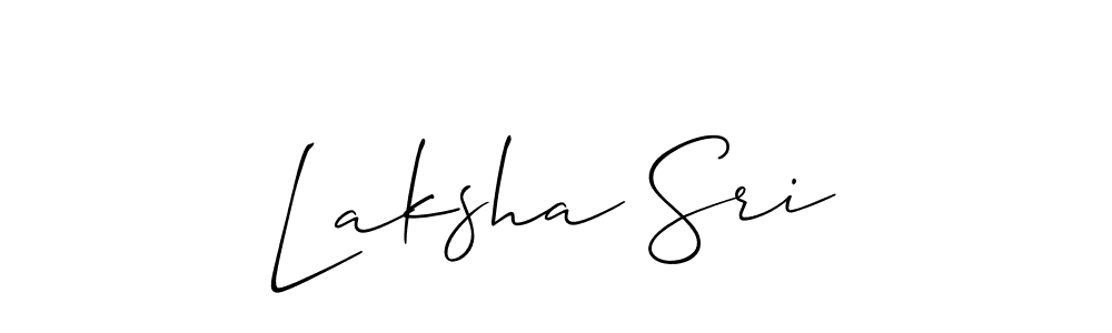 Make a beautiful signature design for name Laksha Sri. With this signature (Allison_Script) style, you can create a handwritten signature for free. Laksha Sri signature style 2 images and pictures png