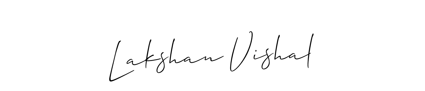 Design your own signature with our free online signature maker. With this signature software, you can create a handwritten (Allison_Script) signature for name Lakshan Vishal. Lakshan Vishal signature style 2 images and pictures png