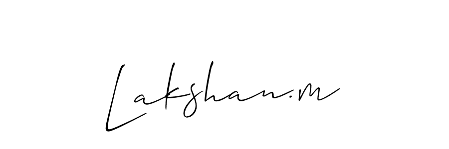 Also You can easily find your signature by using the search form. We will create Lakshan.m name handwritten signature images for you free of cost using Allison_Script sign style. Lakshan.m signature style 2 images and pictures png