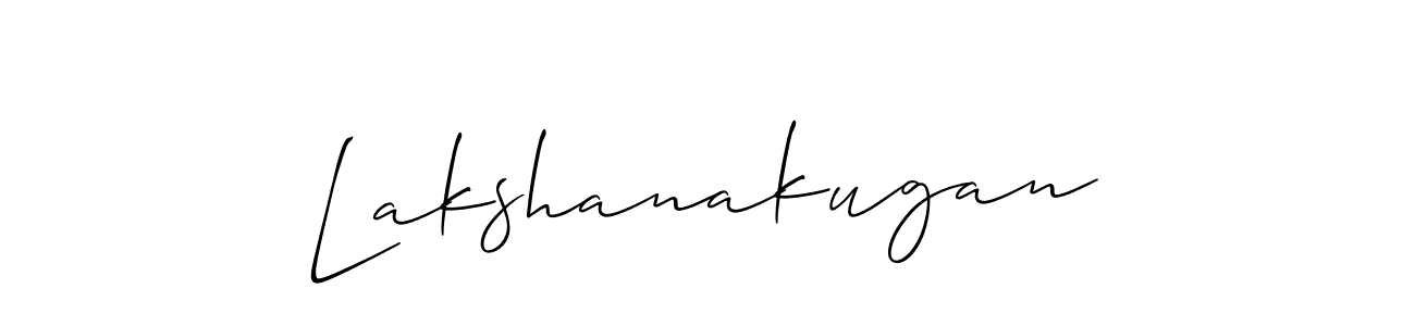 Make a beautiful signature design for name Lakshanakugan. With this signature (Allison_Script) style, you can create a handwritten signature for free. Lakshanakugan signature style 2 images and pictures png