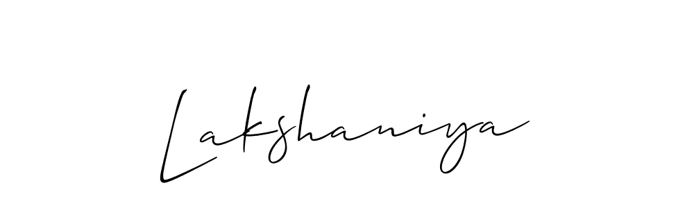 Also You can easily find your signature by using the search form. We will create Lakshaniya name handwritten signature images for you free of cost using Allison_Script sign style. Lakshaniya signature style 2 images and pictures png