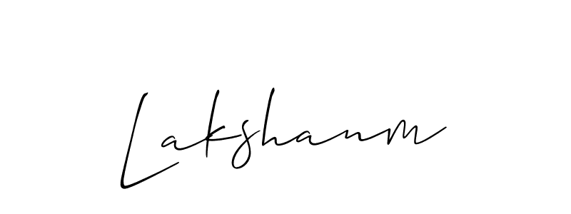 It looks lik you need a new signature style for name Lakshanm. Design unique handwritten (Allison_Script) signature with our free signature maker in just a few clicks. Lakshanm signature style 2 images and pictures png