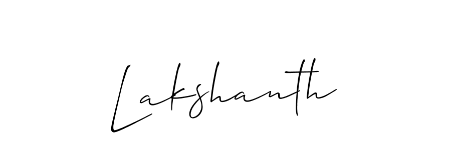 Design your own signature with our free online signature maker. With this signature software, you can create a handwritten (Allison_Script) signature for name Lakshanth. Lakshanth signature style 2 images and pictures png