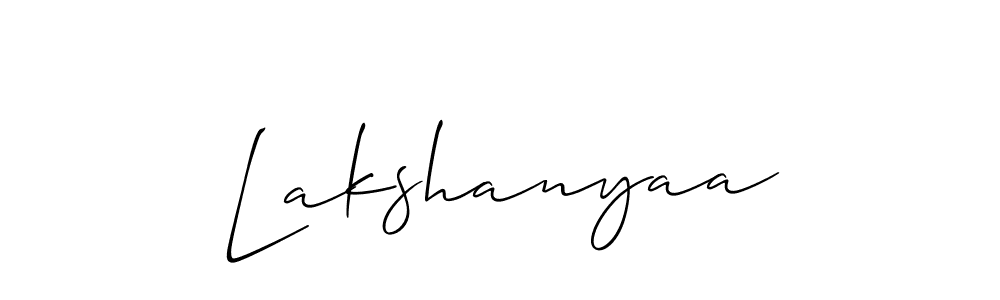 Also You can easily find your signature by using the search form. We will create Lakshanyaa name handwritten signature images for you free of cost using Allison_Script sign style. Lakshanyaa signature style 2 images and pictures png