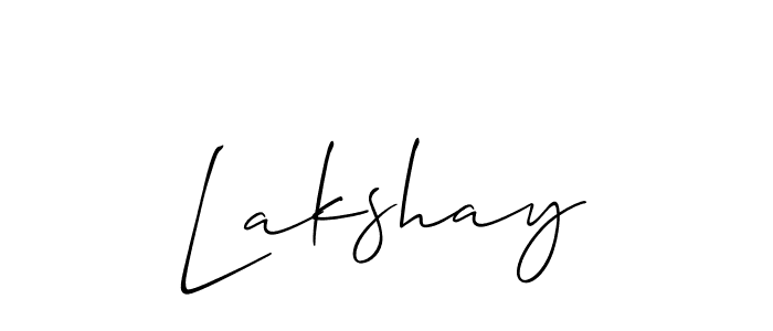 How to make Lakshay name signature. Use Allison_Script style for creating short signs online. This is the latest handwritten sign. Lakshay signature style 2 images and pictures png