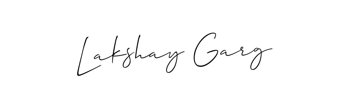 Make a short Lakshay Garg signature style. Manage your documents anywhere anytime using Allison_Script. Create and add eSignatures, submit forms, share and send files easily. Lakshay Garg signature style 2 images and pictures png