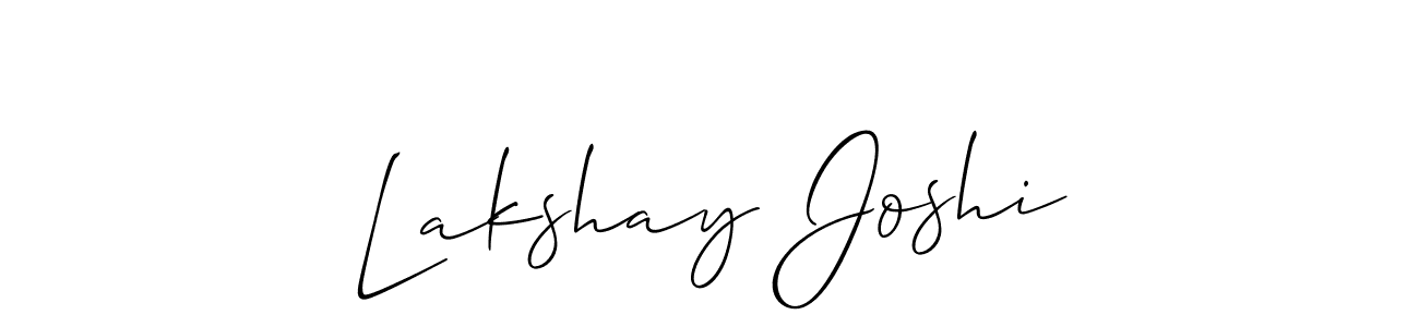 Lakshay Joshi stylish signature style. Best Handwritten Sign (Allison_Script) for my name. Handwritten Signature Collection Ideas for my name Lakshay Joshi. Lakshay Joshi signature style 2 images and pictures png