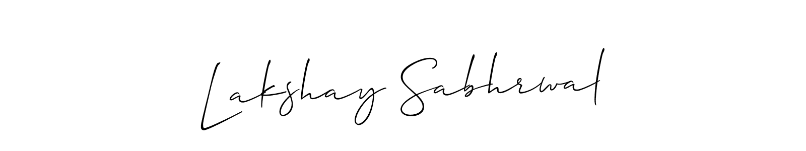 Create a beautiful signature design for name Lakshay Sabhrwal. With this signature (Allison_Script) fonts, you can make a handwritten signature for free. Lakshay Sabhrwal signature style 2 images and pictures png