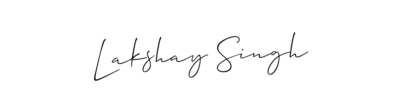 How to make Lakshay Singh name signature. Use Allison_Script style for creating short signs online. This is the latest handwritten sign. Lakshay Singh signature style 2 images and pictures png
