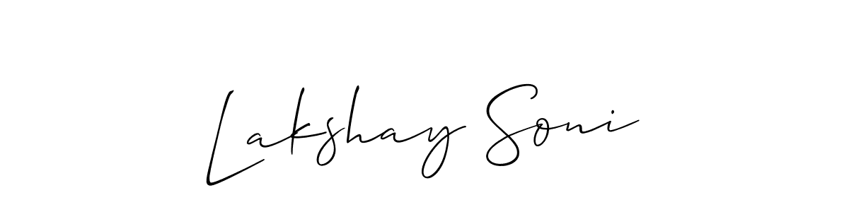 Lakshay Soni stylish signature style. Best Handwritten Sign (Allison_Script) for my name. Handwritten Signature Collection Ideas for my name Lakshay Soni. Lakshay Soni signature style 2 images and pictures png