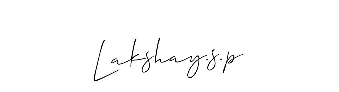 Also we have Lakshay.s.p name is the best signature style. Create professional handwritten signature collection using Allison_Script autograph style. Lakshay.s.p signature style 2 images and pictures png