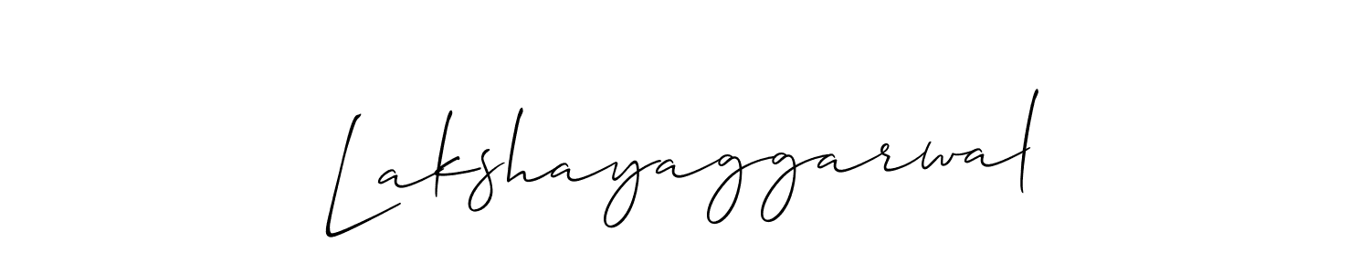 Allison_Script is a professional signature style that is perfect for those who want to add a touch of class to their signature. It is also a great choice for those who want to make their signature more unique. Get Lakshayaggarwal name to fancy signature for free. Lakshayaggarwal signature style 2 images and pictures png