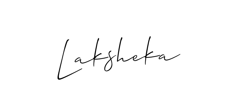 Similarly Allison_Script is the best handwritten signature design. Signature creator online .You can use it as an online autograph creator for name Laksheka. Laksheka signature style 2 images and pictures png