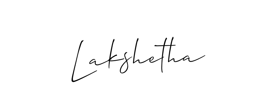 It looks lik you need a new signature style for name Lakshetha. Design unique handwritten (Allison_Script) signature with our free signature maker in just a few clicks. Lakshetha signature style 2 images and pictures png