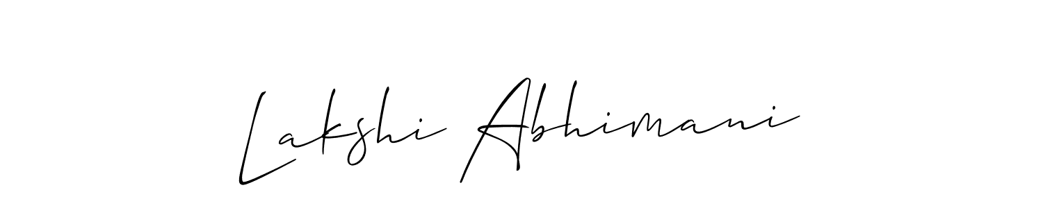 Once you've used our free online signature maker to create your best signature Allison_Script style, it's time to enjoy all of the benefits that Lakshi Abhimani name signing documents. Lakshi Abhimani signature style 2 images and pictures png