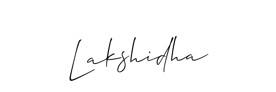 Make a short Lakshidha signature style. Manage your documents anywhere anytime using Allison_Script. Create and add eSignatures, submit forms, share and send files easily. Lakshidha signature style 2 images and pictures png
