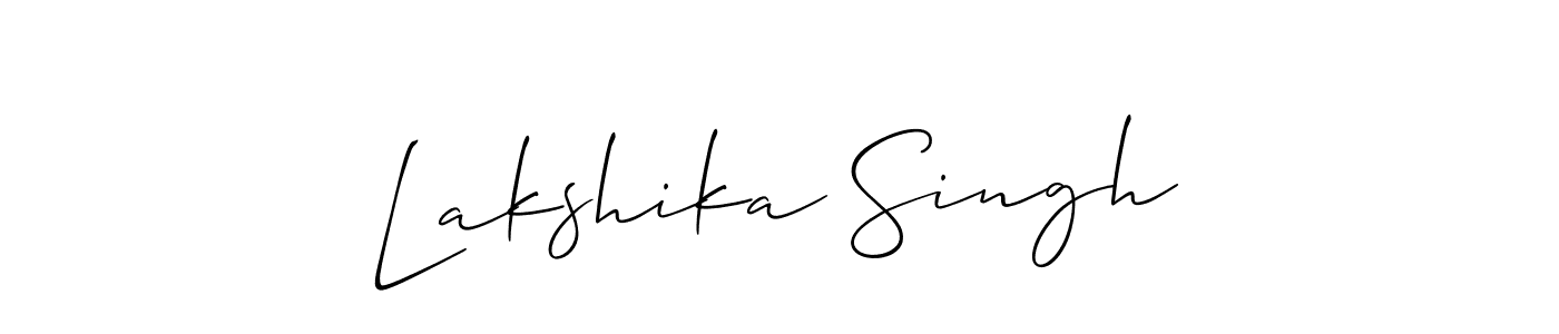 Lakshika Singh stylish signature style. Best Handwritten Sign (Allison_Script) for my name. Handwritten Signature Collection Ideas for my name Lakshika Singh. Lakshika Singh signature style 2 images and pictures png