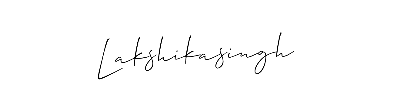 It looks lik you need a new signature style for name Lakshikasingh. Design unique handwritten (Allison_Script) signature with our free signature maker in just a few clicks. Lakshikasingh signature style 2 images and pictures png