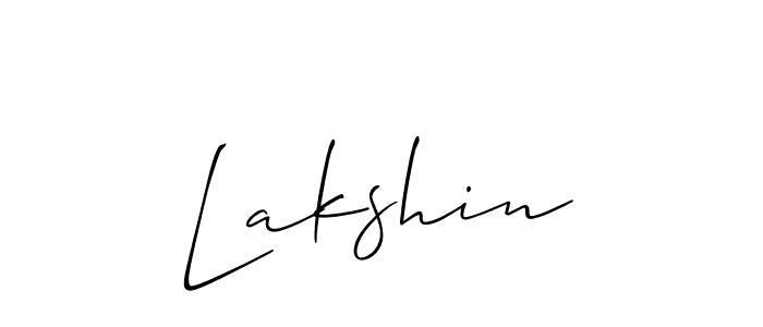 Create a beautiful signature design for name Lakshin. With this signature (Allison_Script) fonts, you can make a handwritten signature for free. Lakshin signature style 2 images and pictures png