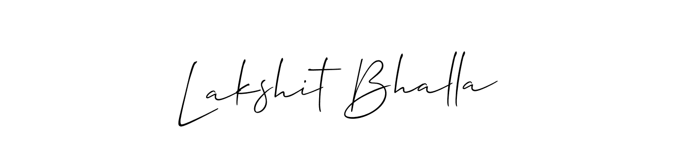 How to make Lakshit Bhalla signature? Allison_Script is a professional autograph style. Create handwritten signature for Lakshit Bhalla name. Lakshit Bhalla signature style 2 images and pictures png