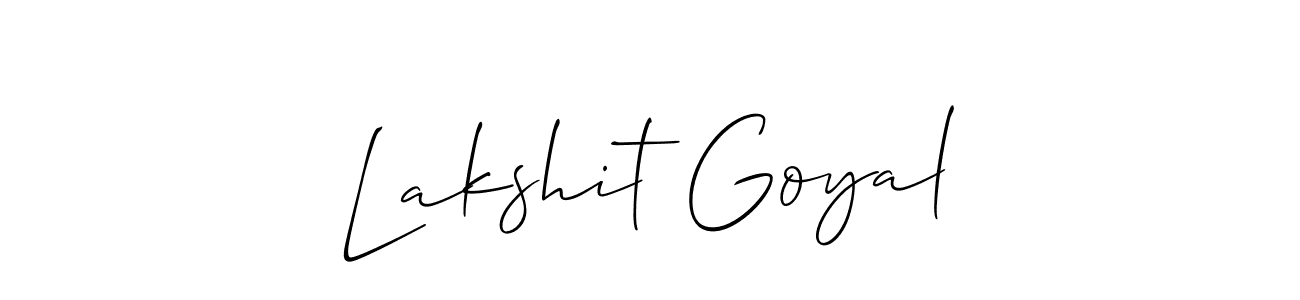 Similarly Allison_Script is the best handwritten signature design. Signature creator online .You can use it as an online autograph creator for name Lakshit Goyal. Lakshit Goyal signature style 2 images and pictures png
