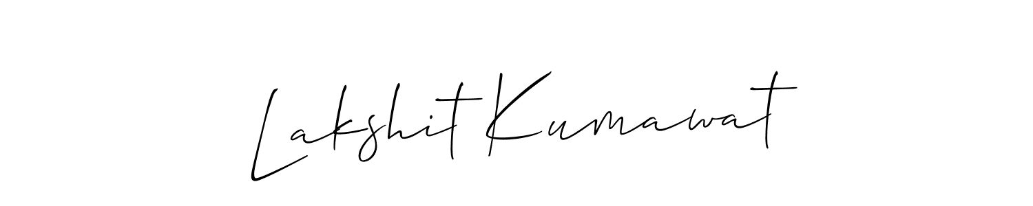 Make a beautiful signature design for name Lakshit Kumawat. With this signature (Allison_Script) style, you can create a handwritten signature for free. Lakshit Kumawat signature style 2 images and pictures png