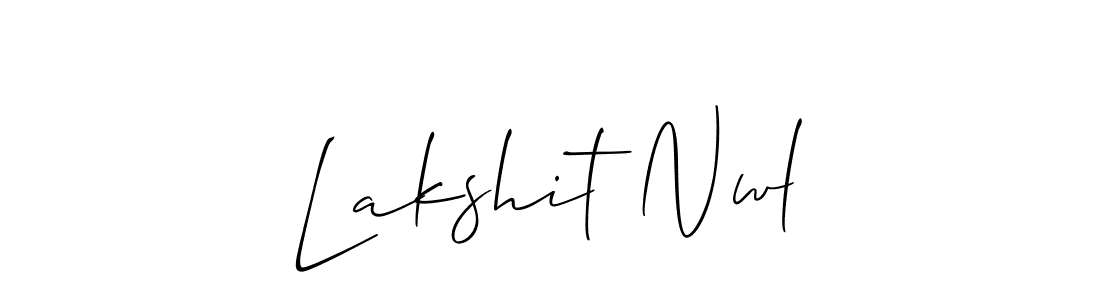 Design your own signature with our free online signature maker. With this signature software, you can create a handwritten (Allison_Script) signature for name Lakshit Nwl. Lakshit Nwl signature style 2 images and pictures png