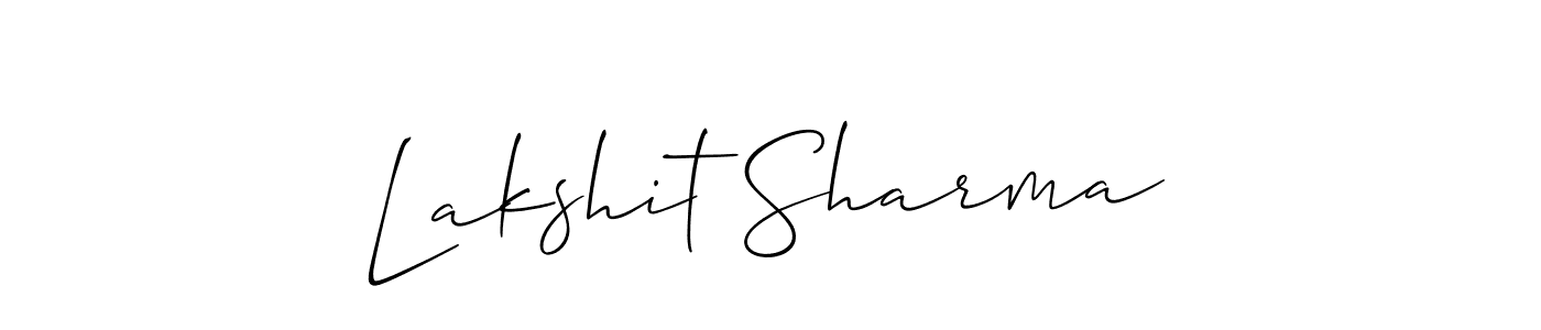 Use a signature maker to create a handwritten signature online. With this signature software, you can design (Allison_Script) your own signature for name Lakshit Sharma. Lakshit Sharma signature style 2 images and pictures png