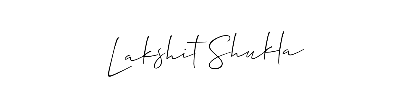 Design your own signature with our free online signature maker. With this signature software, you can create a handwritten (Allison_Script) signature for name Lakshit Shukla. Lakshit Shukla signature style 2 images and pictures png