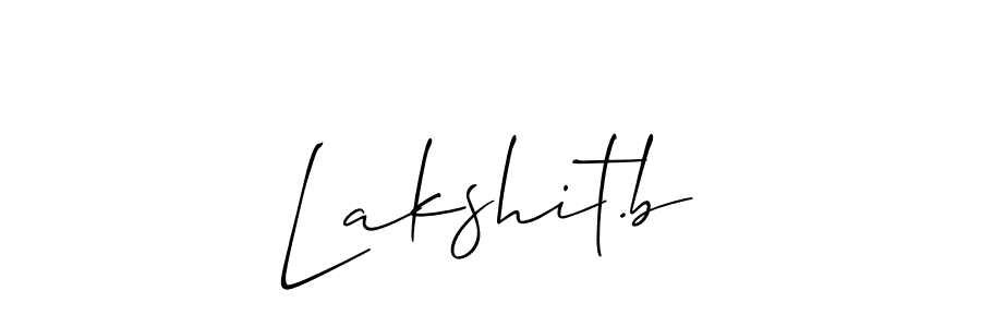 Also You can easily find your signature by using the search form. We will create Lakshit.b name handwritten signature images for you free of cost using Allison_Script sign style. Lakshit.b signature style 2 images and pictures png
