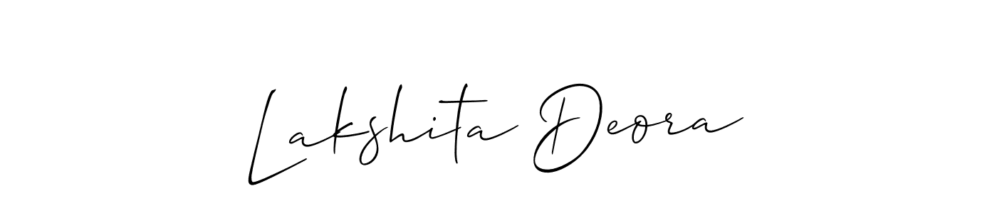 Once you've used our free online signature maker to create your best signature Allison_Script style, it's time to enjoy all of the benefits that Lakshita Deora name signing documents. Lakshita Deora signature style 2 images and pictures png