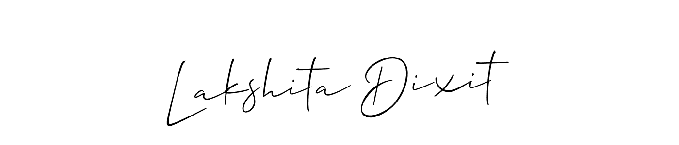 How to make Lakshita Dixit signature? Allison_Script is a professional autograph style. Create handwritten signature for Lakshita Dixit name. Lakshita Dixit signature style 2 images and pictures png