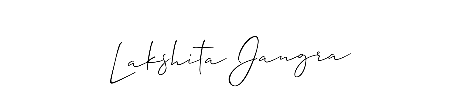How to Draw Lakshita Jangra signature style? Allison_Script is a latest design signature styles for name Lakshita Jangra. Lakshita Jangra signature style 2 images and pictures png