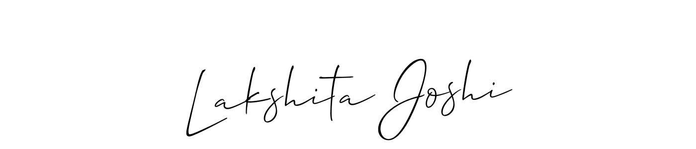 It looks lik you need a new signature style for name Lakshita Joshi. Design unique handwritten (Allison_Script) signature with our free signature maker in just a few clicks. Lakshita Joshi signature style 2 images and pictures png