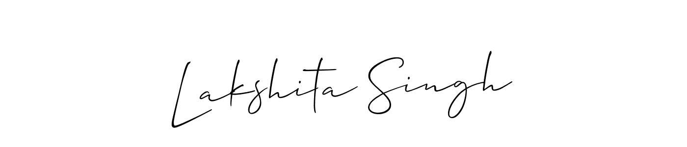 You should practise on your own different ways (Allison_Script) to write your name (Lakshita Singh) in signature. don't let someone else do it for you. Lakshita Singh signature style 2 images and pictures png