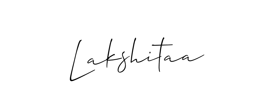 Lakshitaa stylish signature style. Best Handwritten Sign (Allison_Script) for my name. Handwritten Signature Collection Ideas for my name Lakshitaa. Lakshitaa signature style 2 images and pictures png