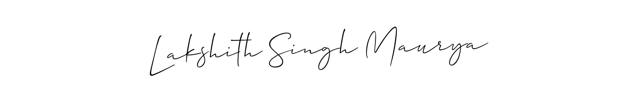 How to make Lakshith Singh Maurya name signature. Use Allison_Script style for creating short signs online. This is the latest handwritten sign. Lakshith Singh Maurya signature style 2 images and pictures png