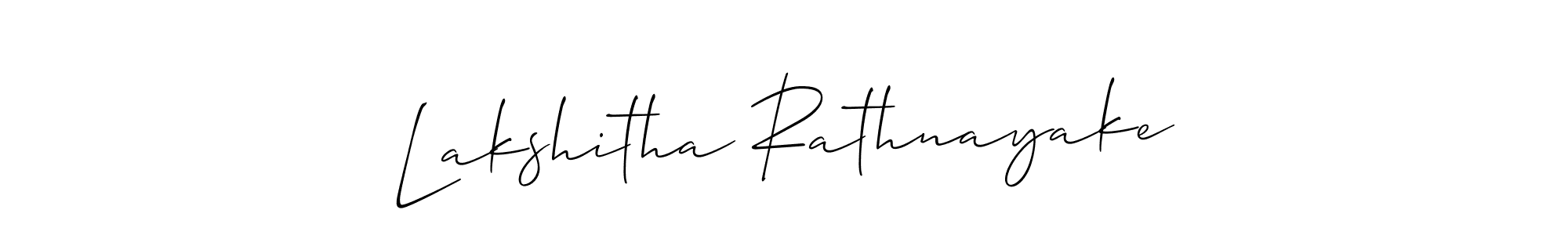 The best way (Allison_Script) to make a short signature is to pick only two or three words in your name. The name Lakshitha Rathnayake include a total of six letters. For converting this name. Lakshitha Rathnayake signature style 2 images and pictures png