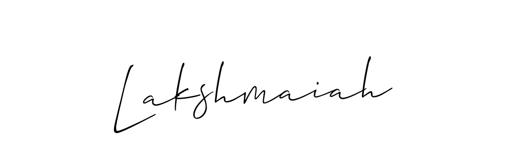 You should practise on your own different ways (Allison_Script) to write your name (Lakshmaiah) in signature. don't let someone else do it for you. Lakshmaiah signature style 2 images and pictures png