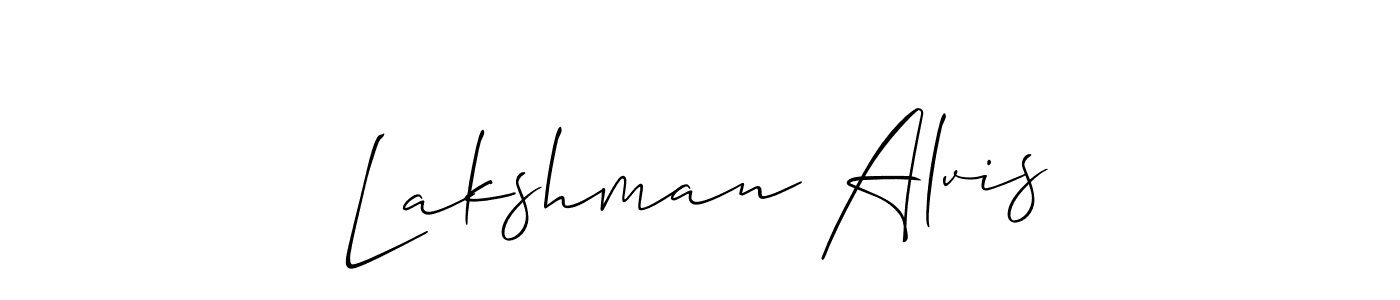 Use a signature maker to create a handwritten signature online. With this signature software, you can design (Allison_Script) your own signature for name Lakshman Alvis. Lakshman Alvis signature style 2 images and pictures png