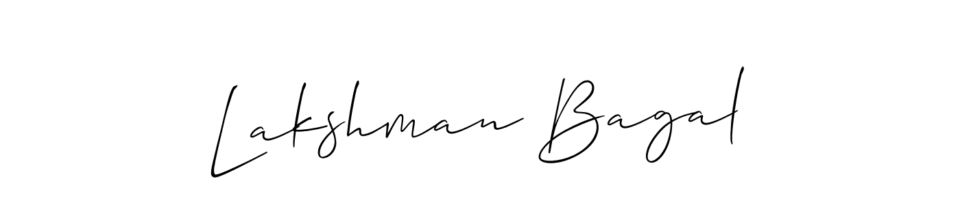 How to make Lakshman Bagal name signature. Use Allison_Script style for creating short signs online. This is the latest handwritten sign. Lakshman Bagal signature style 2 images and pictures png