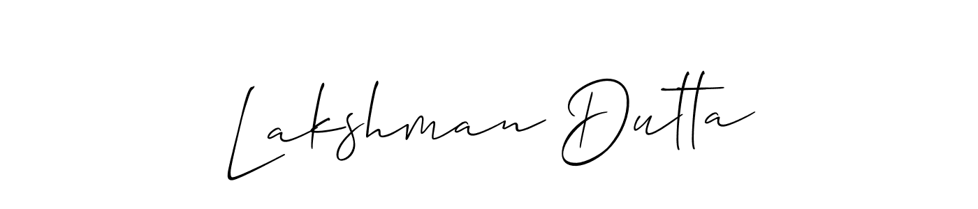 You should practise on your own different ways (Allison_Script) to write your name (Lakshman Dutta) in signature. don't let someone else do it for you. Lakshman Dutta signature style 2 images and pictures png