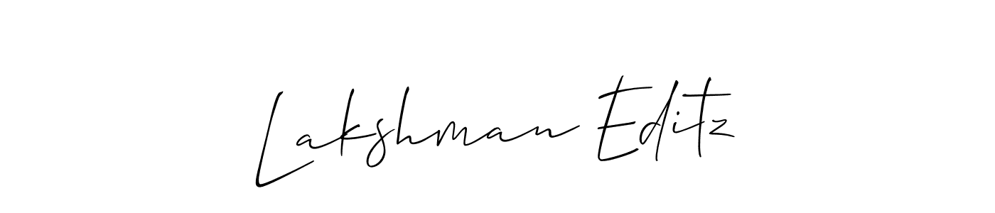 Use a signature maker to create a handwritten signature online. With this signature software, you can design (Allison_Script) your own signature for name Lakshman Editz. Lakshman Editz signature style 2 images and pictures png