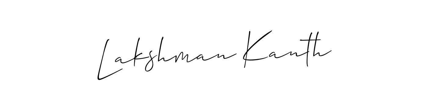 How to make Lakshman Kanth signature? Allison_Script is a professional autograph style. Create handwritten signature for Lakshman Kanth name. Lakshman Kanth signature style 2 images and pictures png