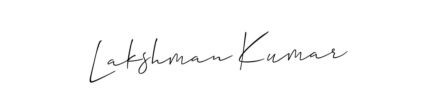 Make a beautiful signature design for name Lakshman Kumar. With this signature (Allison_Script) style, you can create a handwritten signature for free. Lakshman Kumar signature style 2 images and pictures png