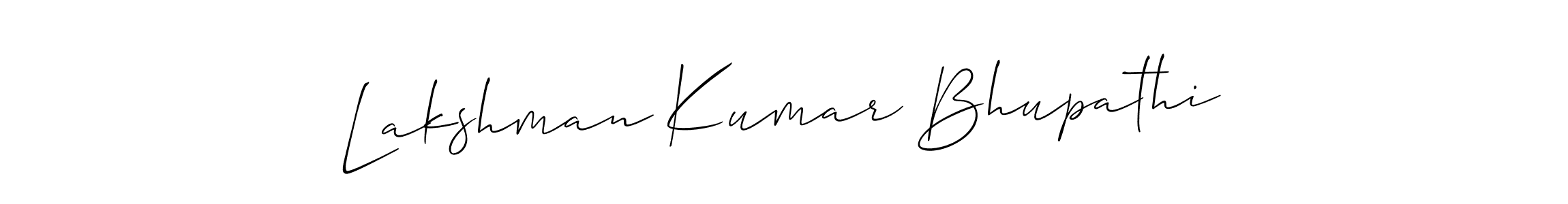 Make a short Lakshman Kumar Bhupathi signature style. Manage your documents anywhere anytime using Allison_Script. Create and add eSignatures, submit forms, share and send files easily. Lakshman Kumar Bhupathi signature style 2 images and pictures png